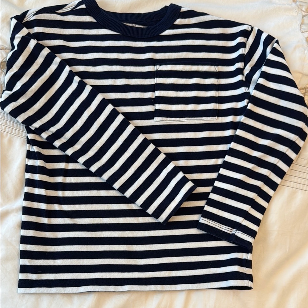 H&M 💯 cotton Striped Navy and White Kids Long Sleeve sweater